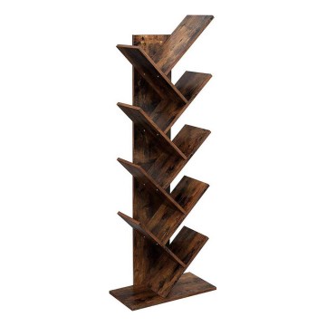 Knihovna LIVARO 50x142x25 cm hnědá