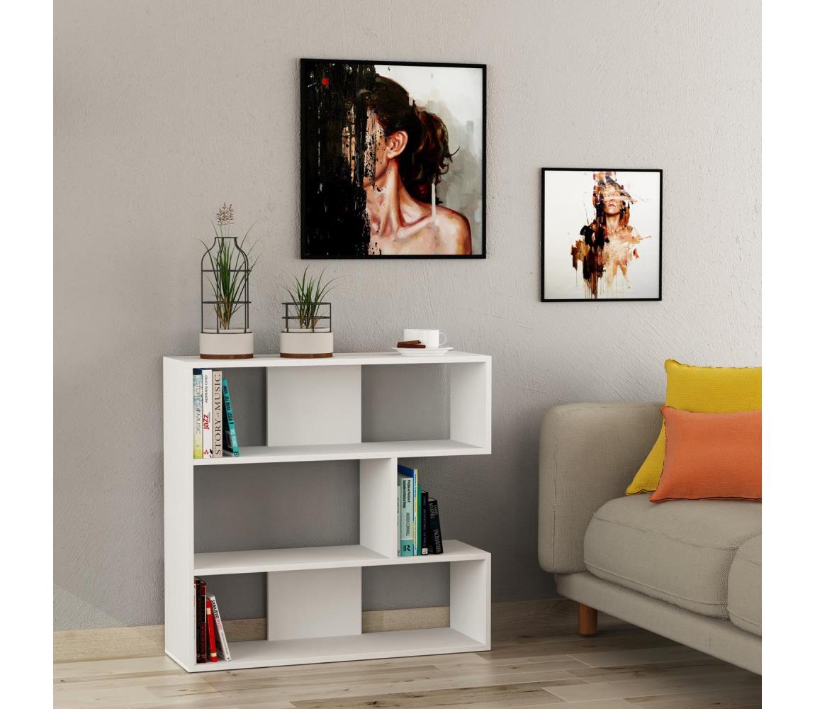 Asir Knihovna MOLLY 89x93,5 cm bílá AS1241