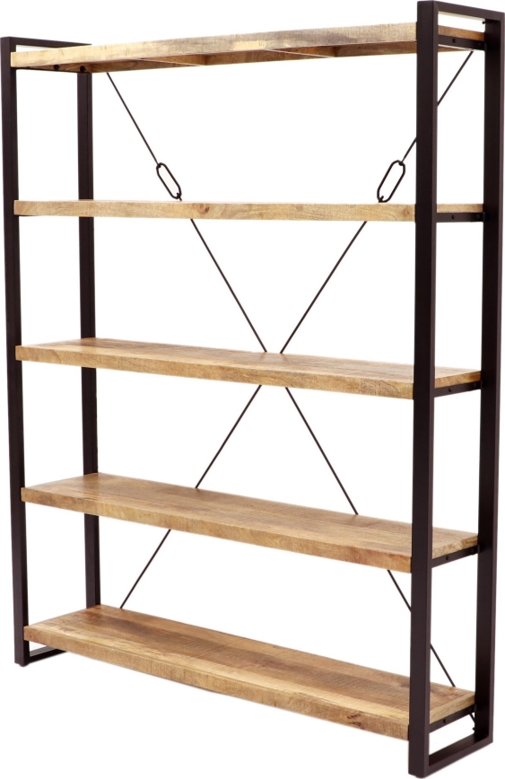 Knihovna RETRO 200x140 cm masiv/mangovník