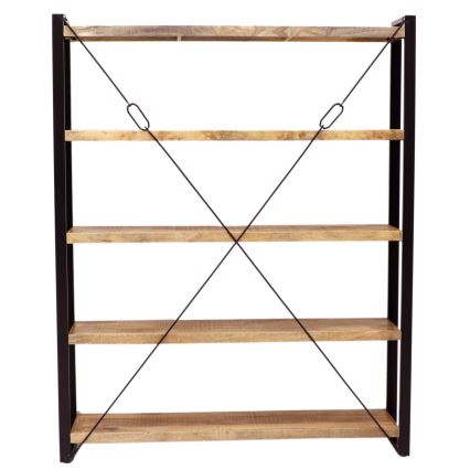 Knihovna RETRO 200x140 cm masiv/mangovník