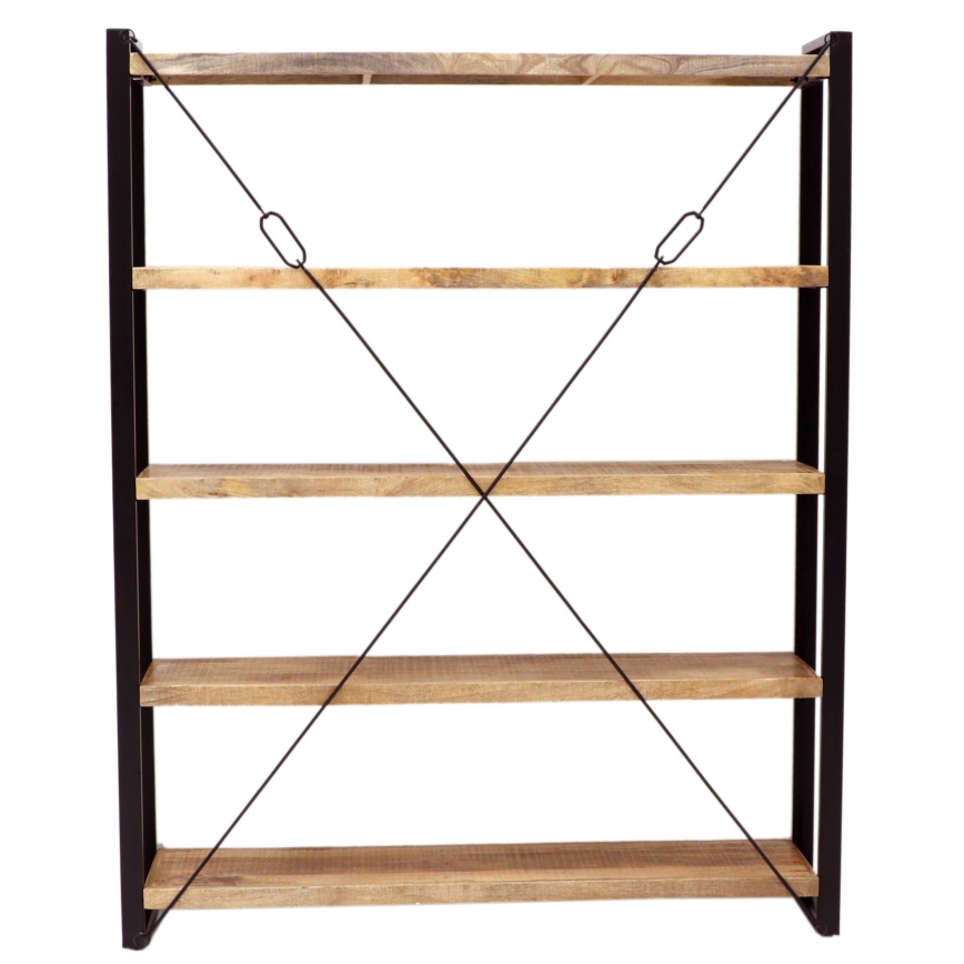 Knihovna RETRO 200x140 cm masiv/mangovník