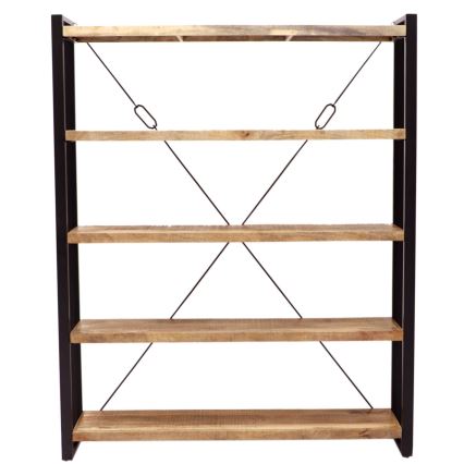 Knihovna RETRO 200x140 cm masiv/mangovník
