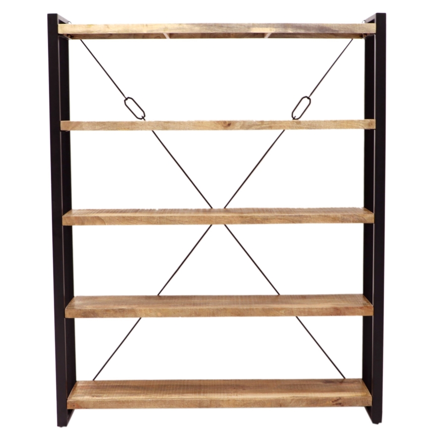 Knihovna RETRO 200x140 cm masiv/mangovník