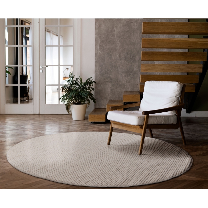 Koberec FIR WOOL 160 cm 2600 g/m2 krémová/přírodní