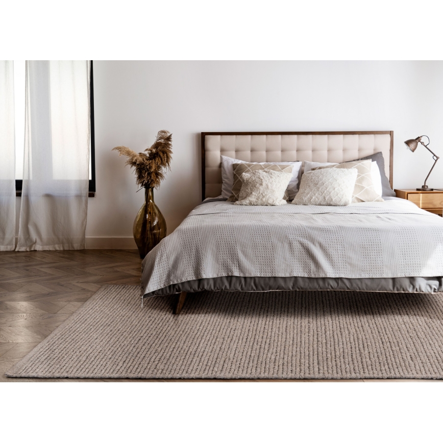 Koberec FIR WOOL 160x230 cm 2600 g/m2 béžová/přírodní