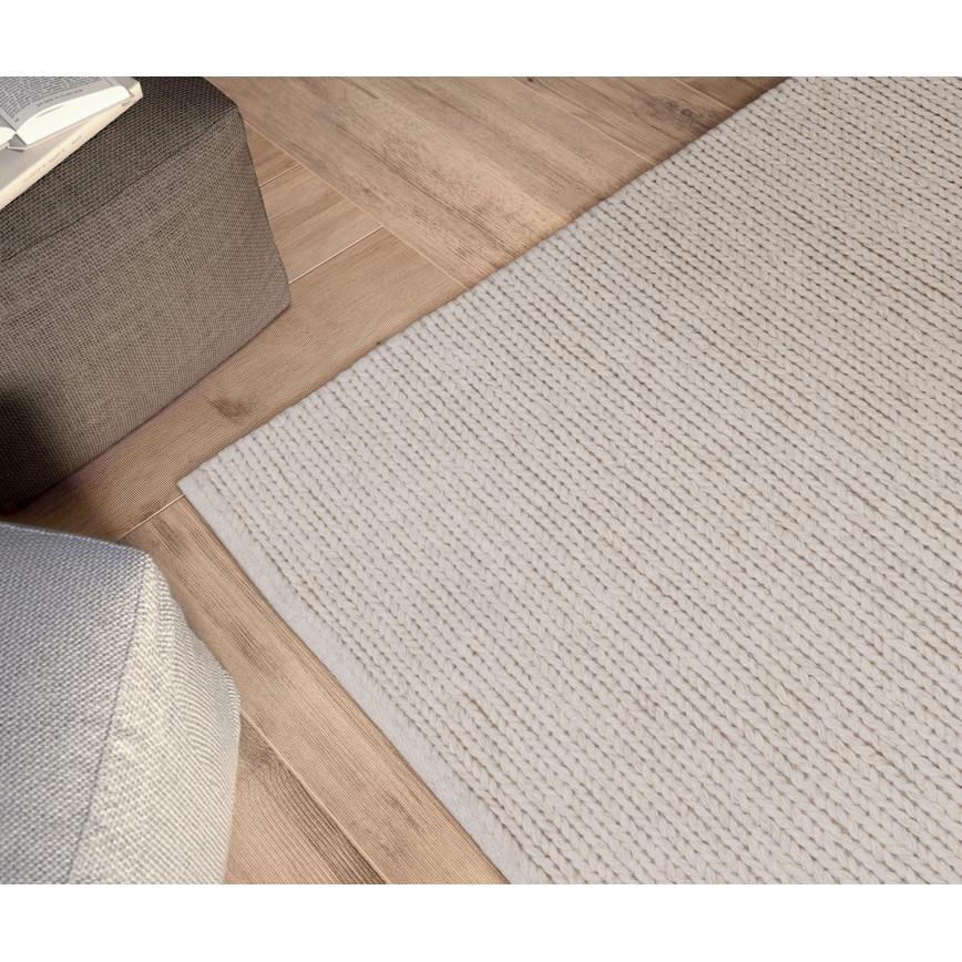Koberec FIR WOOL 200x300 cm 2600 g/m2 krémová/přírodní