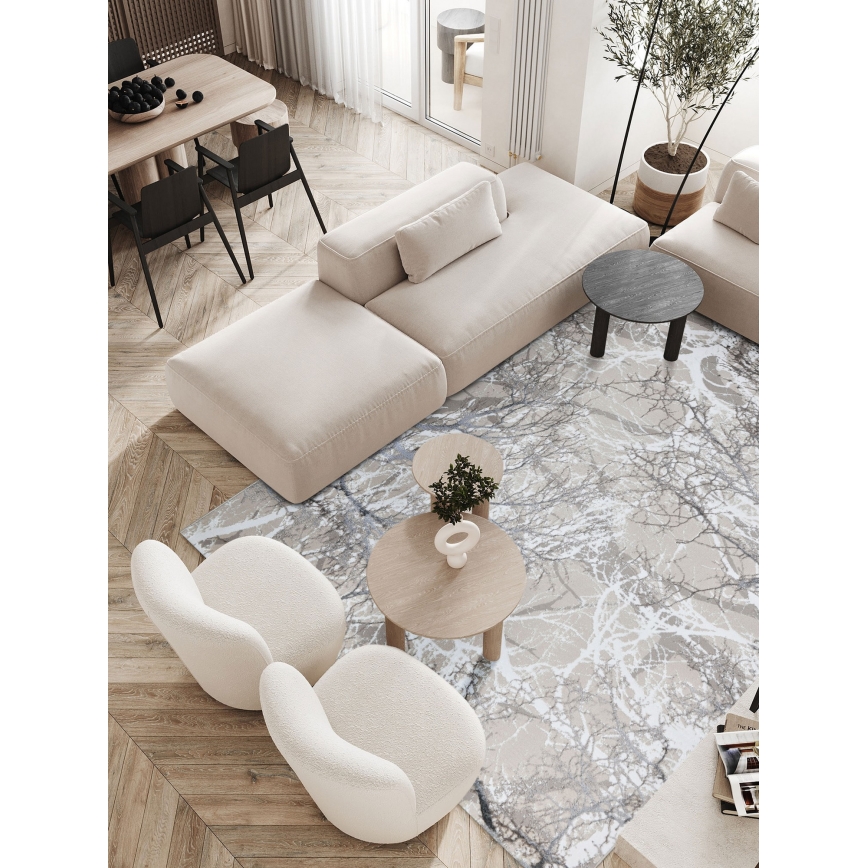 Koberec GRECE 120x170 cm 2150 g/m2 krémová/šedá/bílá