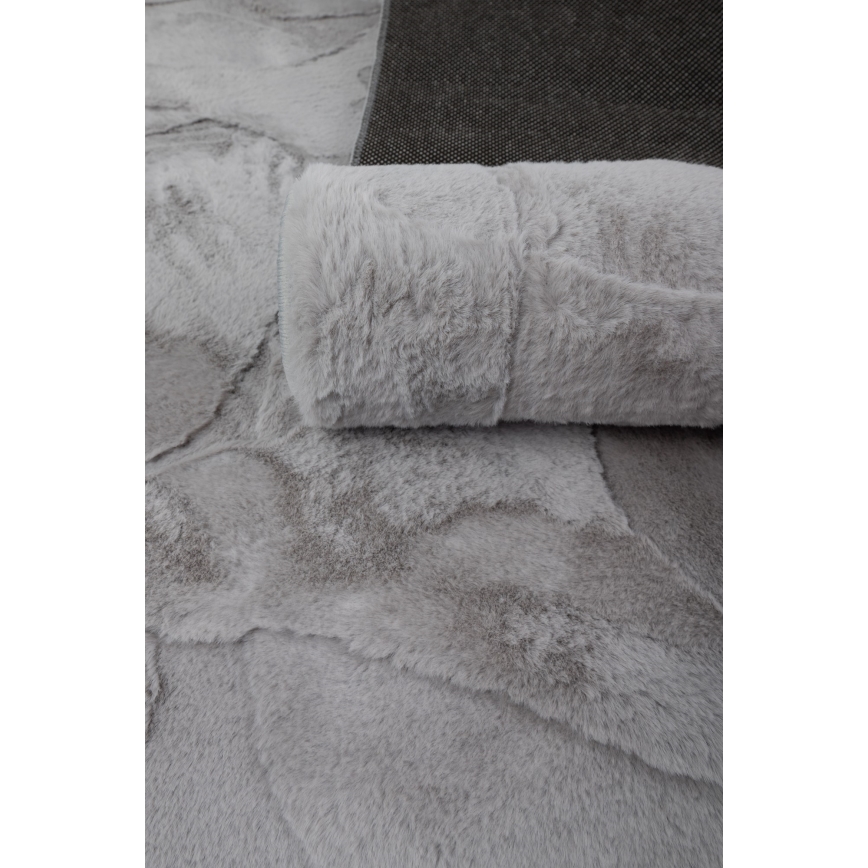 Koberec RABBIT 3D 120x170 cm světle šedá