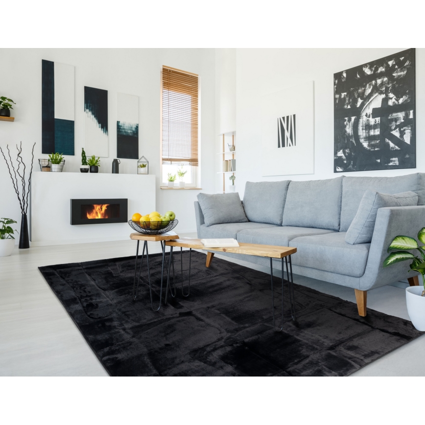 Koberec RABBIT 3D 80x150 cm černá