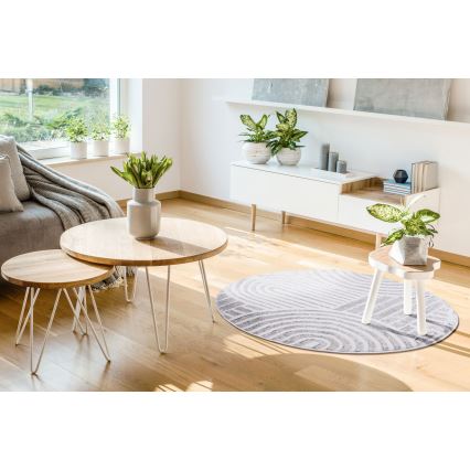 Koberec SALAMANCA 100 cm šedá/bílá