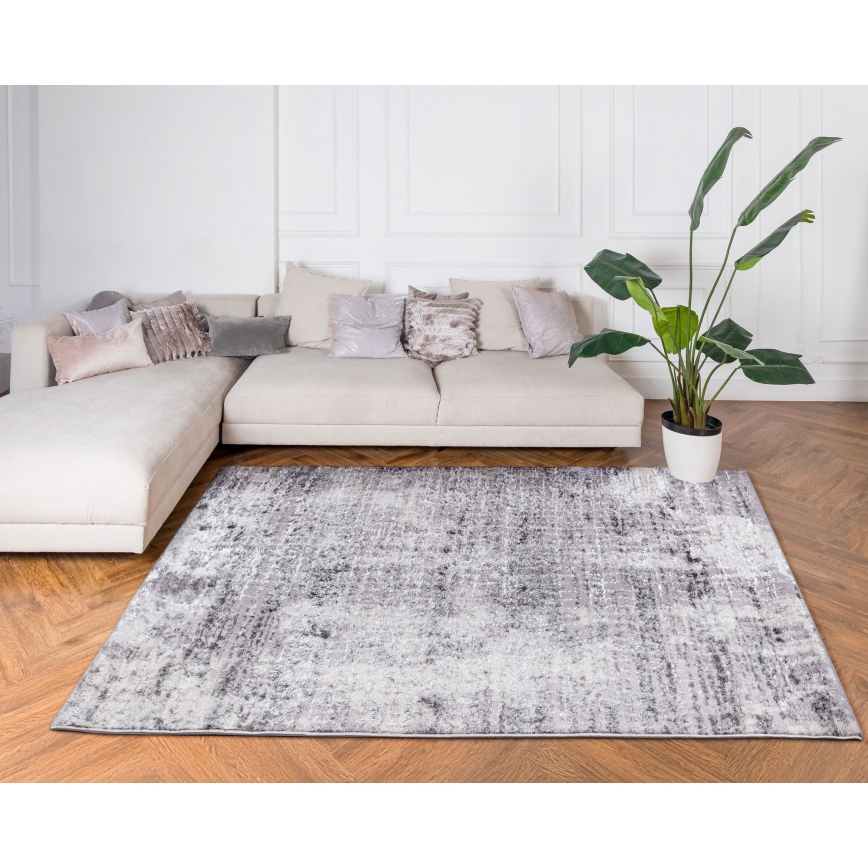 Koberec SALAMANCA 67x120 cm šedá/bílá
