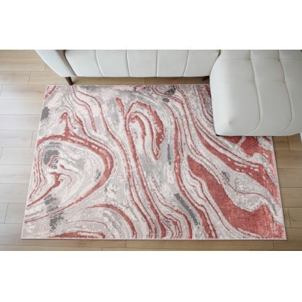 Koberec STONE 120x160 cm růžová/šedá