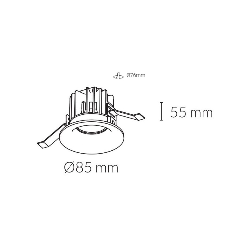 Kohl Lighting - LED Koupelnové podhledové svítidlo LUXO LED/12W/230V IP65