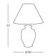 Kolarz 0014.71 - Stolní lampa GIARDINO 1xE27/100W/230V pr. 40 cm