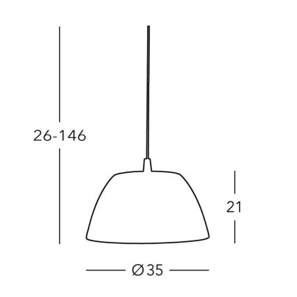 Kolarz 0051.31.6 - Lustr na lanku MALMÖ 1xE27/60W/230V