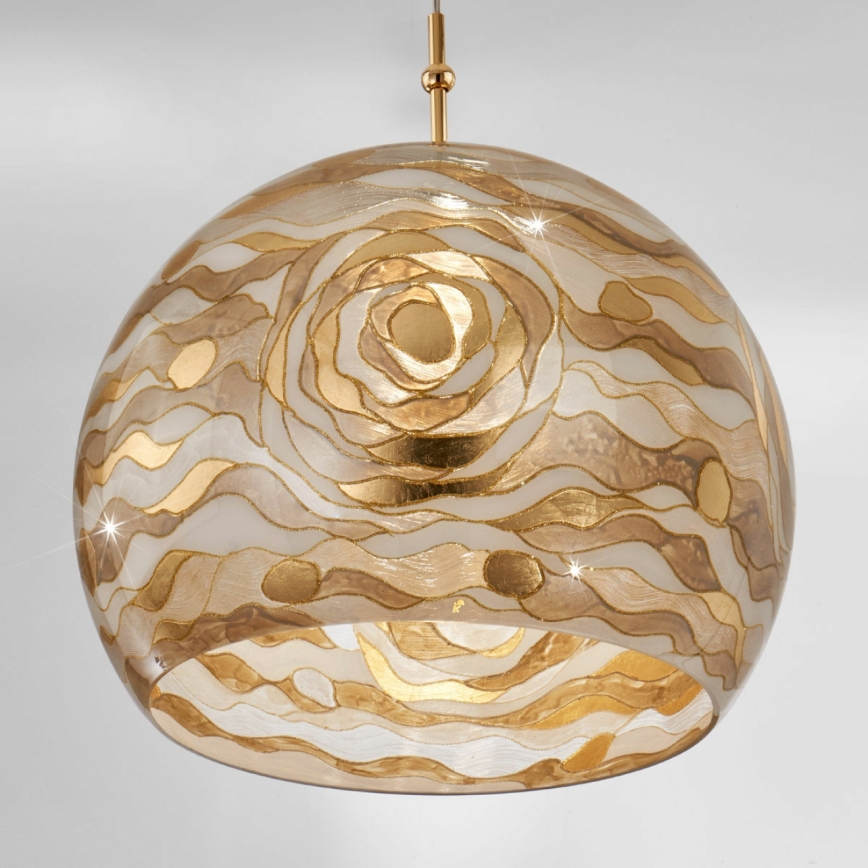 Kolarz 0392.31L.3.Aq.Ch - Lustr na lanku LUNA 1xE27/60W/230V 24K zlato