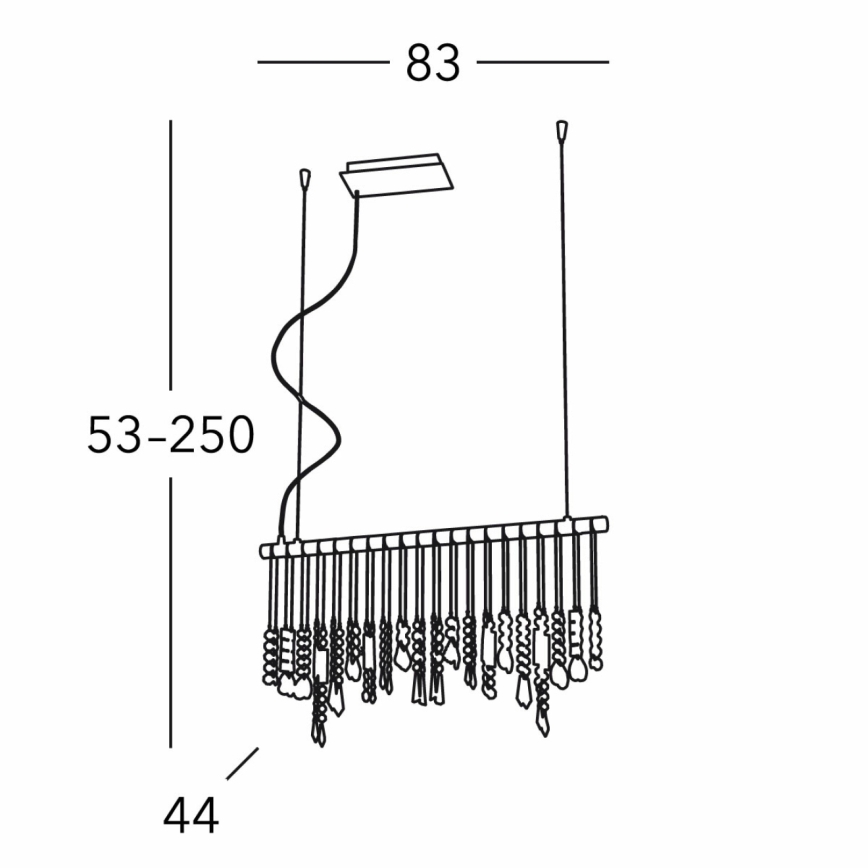 Kolarz 104.85.5 - Křišťálový lustr na lanku STRETTA 5xG9/40W/230V lesklý chrom