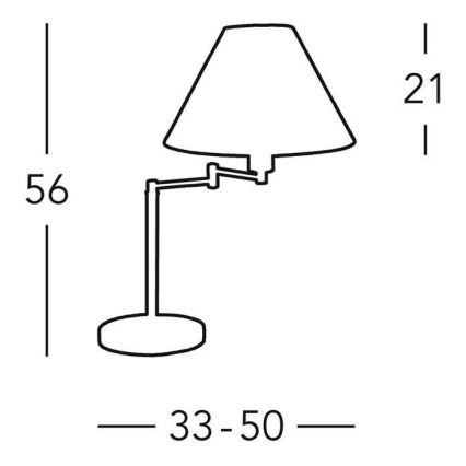 Kolarz 264.71.4 - Stolní lampa HILTON 1xE27/60W/230V