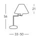 Kolarz 264.71.6 - Stolní lampa HILTON 1xE27/60W/230V