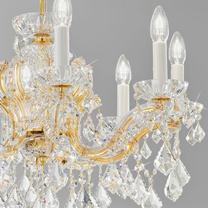 Kolarz 3149.88.3.KoT - Křišťálový lustr na řetězu MARIA LOUISE 8xE14/40W/230V 24K zlato