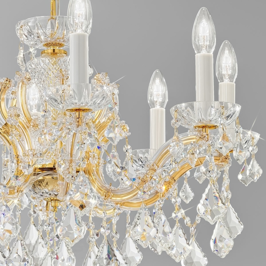 Kolarz 3149.88.3.KoT - Křišťálový lustr na řetězu MARIA LOUISE 8xE14/40W/230V 24K zlato