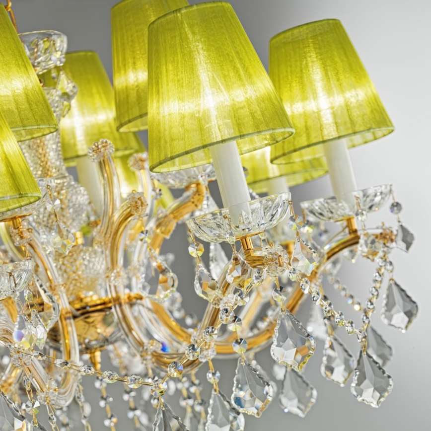 Kolarz 3149.88.3.KoT - Křišťálový lustr na řetězu MARIA LOUISE 8xE14/40W/230V 24K zlato