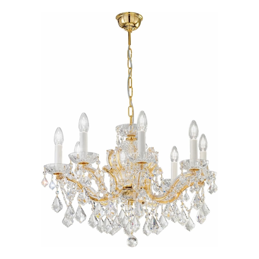 Kolarz 3149.88.3.KoT - Křišťálový lustr na řetězu MARIA LOUISE 8xE14/40W/230V 24K zlato