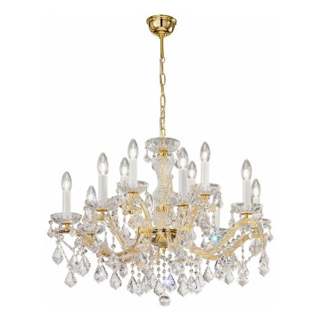 Kolarz 3149.88+4.3.KoT - Křišťálový lustr na řetězu MARIA LOUISE 12xE14/40W/230V 24K zlato
