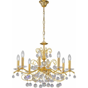 Kolarz 3234.88.3.KoT - Křišťálový lustr na řetězu CARMEN 8xE14/60W/230V 24K zlato
