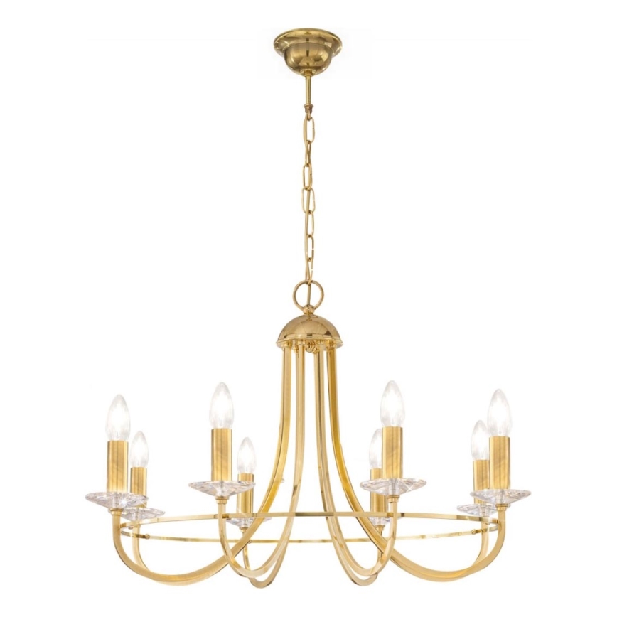 Kolarz 330.88.8C - Křišťálový lustr na řetězu IMPERIAL 8xE14/60W/230V zlatá
