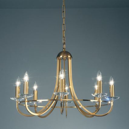 Kolarz 330.88.8C - Křišťálový lustr na řetězu IMPERIAL 8xE14/60W/230V zlatá