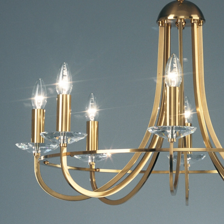 Kolarz 330.88.8C - Křišťálový lustr na řetězu IMPERIAL 8xE14/60W/230V zlatá
