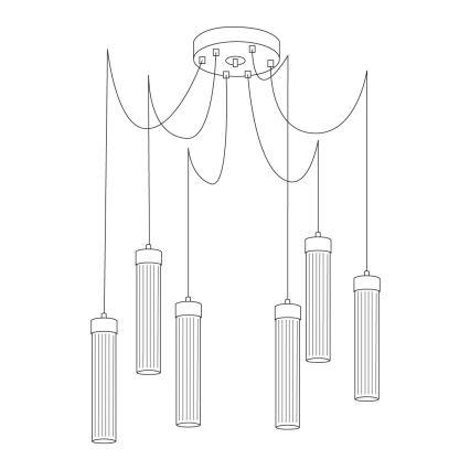 Kolarz 6009.30630 - Lustr na lanku RAGGIO 6xE14/25W/230V pavouk 24K zlato