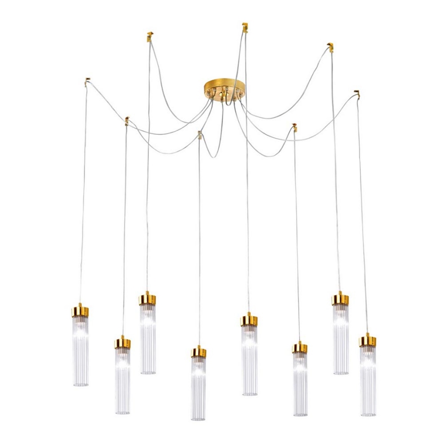 Kolarz 6009.30830 - Lustr na lanku RAGGIO 8xE14/25W/230V pavouk 24K zlato