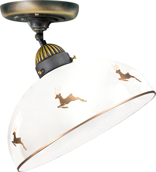 Kolarz 731.10.151 - Přisazený lustr NONNA 1xE27/75W/230V pr. 30 cm jeleni rose gold