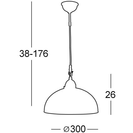 Kolarz 731.30.71 - Lustr na lanku NONNA 1xE27/75W/230V červená