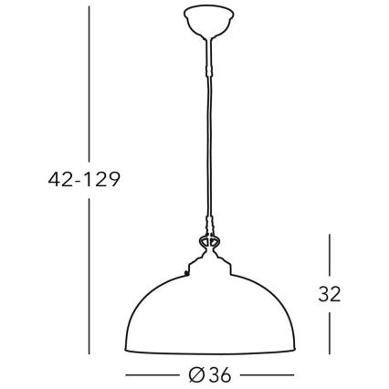 Kolarz 731.32.55 - Lustr na lanku NONNA 1xE27/75W/230V