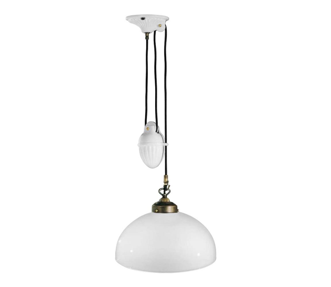 Kolarz Kolarz 731.33.55 - Lustr na lanku NONNA 1xE27/75W/230V bílá KL0054
