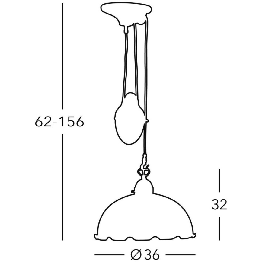 Kolarz 731.33.55 - Lustr na lanku NONNA 1xE27/75W/230V bílá