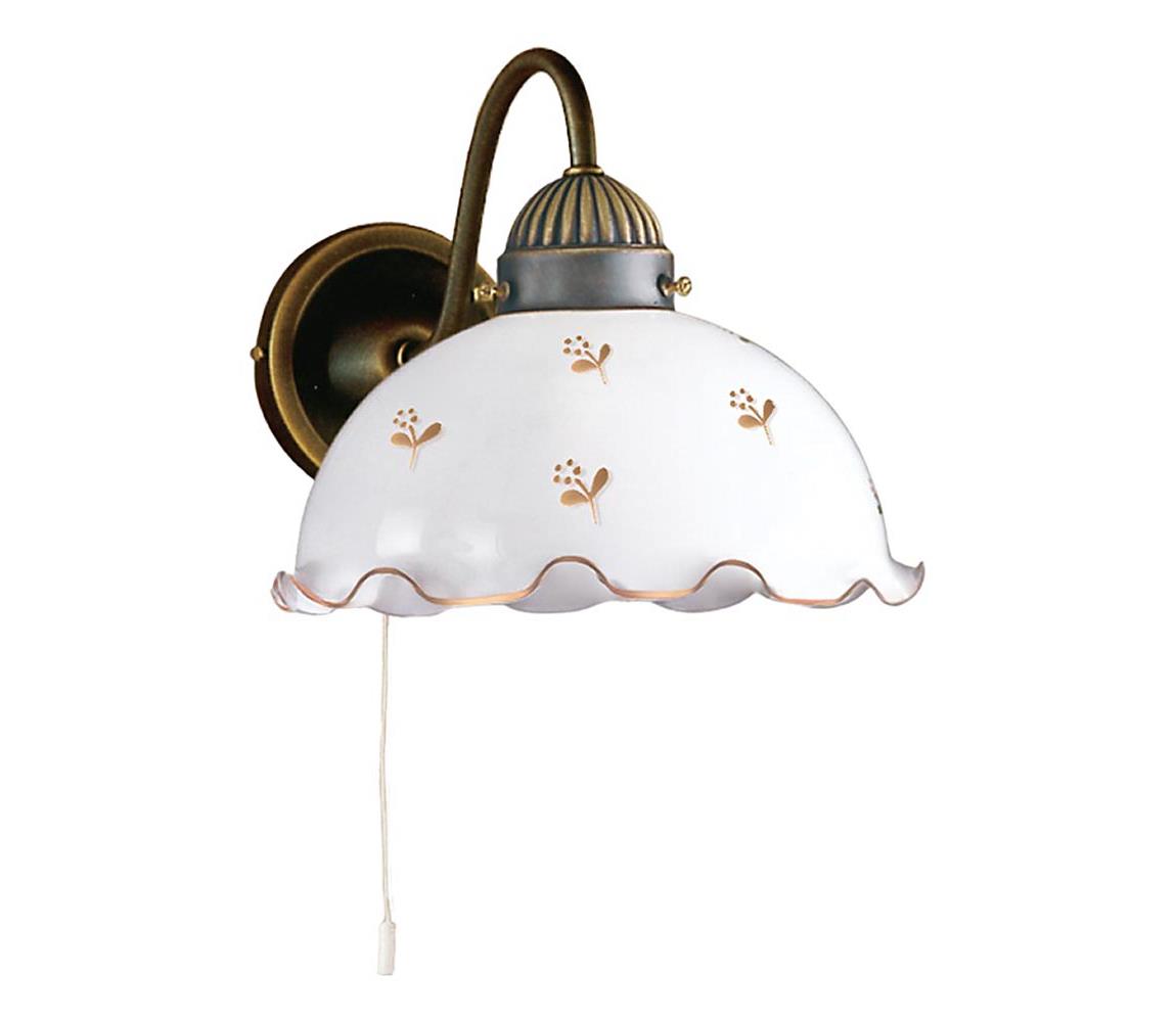 Kolarz 731.61.160 - Nástěnná lampa NONNA 1xE27/75W/230V květiny rose gold 731.61.160 Bronzová,Patina,Měděná
