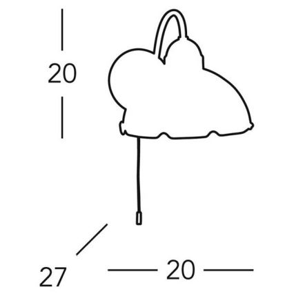 Kolarz 731.61.17 - Nástěnné svítidlo NONNA 1xE27/75W/230V modrá