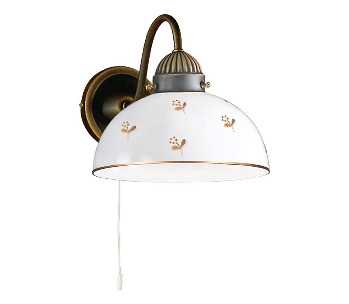 Kolarz 731.61.170 - Nástěnná lampa NONNA 1xE27/75W/230V květiny rose gold 731.61.170 Bronzová,Patina,Měděná