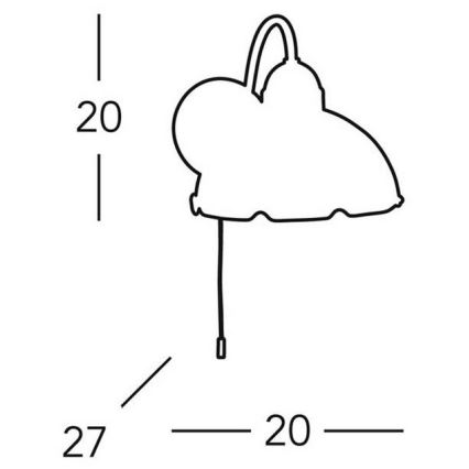 Kolarz 731.61.53 - Nástěnné svítidlo NONNA 1xE27/75W/230V