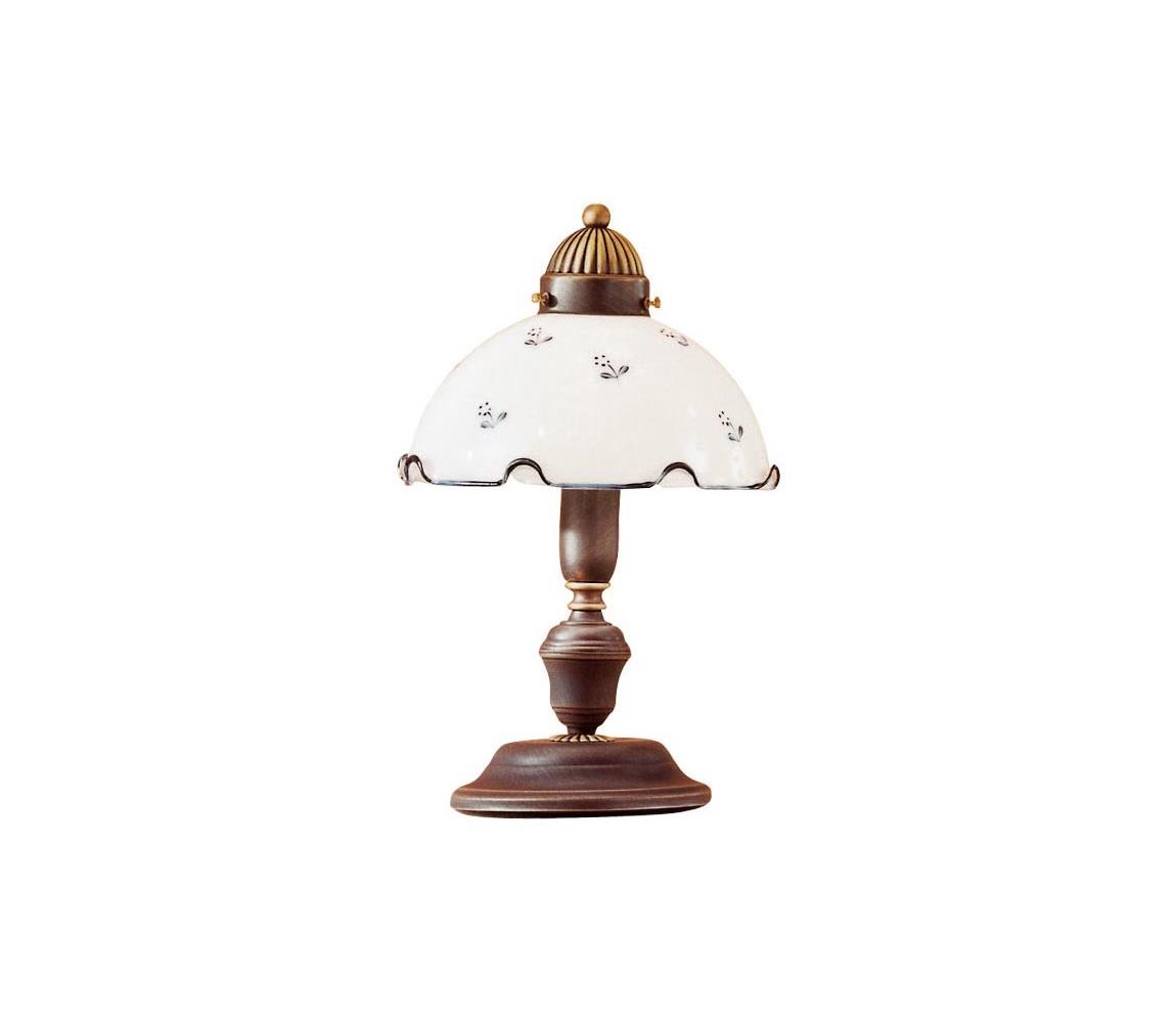 Kolarz 731.73.17 - Stolní lampa NONNA 1xE27/75W/230V modrá 731.73.17 Hnědá