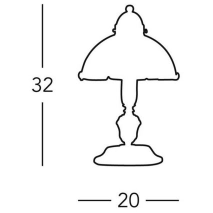 Kolarz 731.73.53 - Stolní lampa NONNA 1xE14/60W/230V