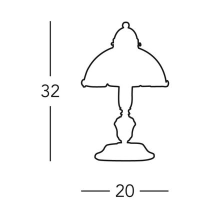 Kolarz 731.73.70 - Stolní lampa NONNA 1xE27/75W/230V