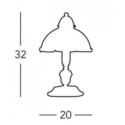 Kolarz 731.73.73 - Stolní lampa NONNA 1xE14/60W/230V