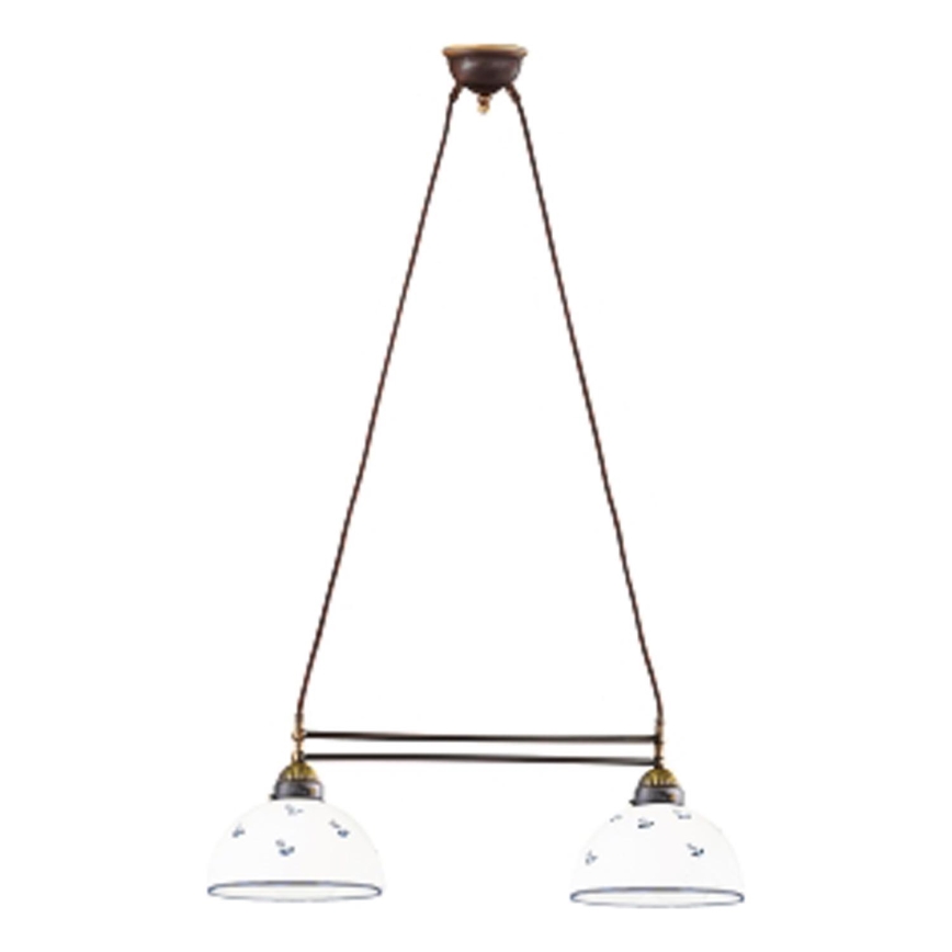 Kolarz 731.82.24 - Lustr na lanku NONNA 2xE27/75W/230V modrá