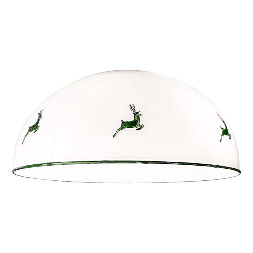 Kolarz 731.G101 - Náhradní sklo k lustru NONNA E27 pr. 30 cm jeleni zelená