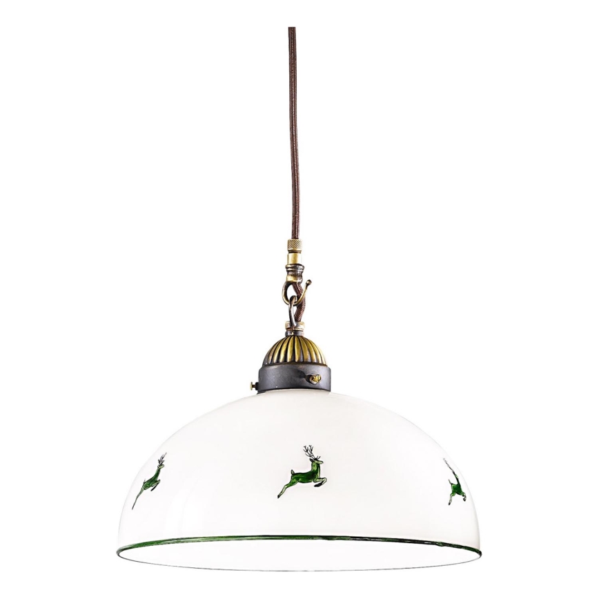 Kolarz 731.G101 - Náhradní sklo k lustru NONNA E27 pr. 30 cm jeleni zelená